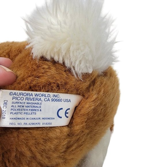 Aurora Purely Luxe Bunny Rabbit Plush Stuffed Animal 11" Brown White Easter - Picture 5 of 5